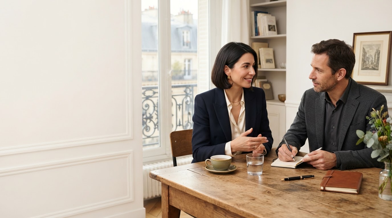 Paonel, espace de travail épuré avec ordinateur portable affichant des données de marché